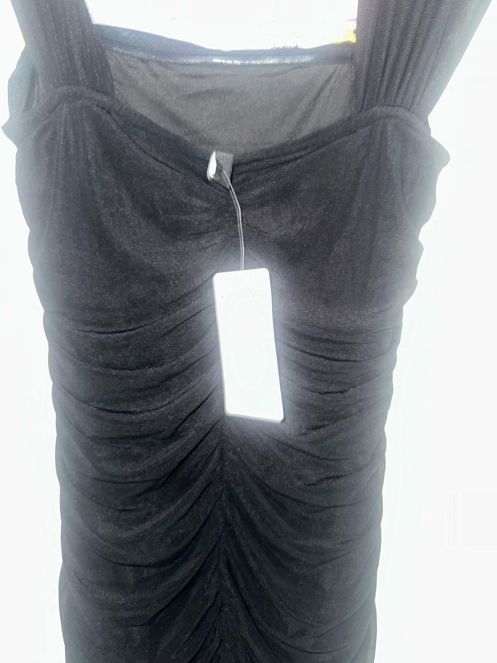 Black Ruched Tank Dress - Picture 2 of 5